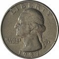 США 25 центов (1/4 доллара) 1987 год - Джордж Вашингтон (P)