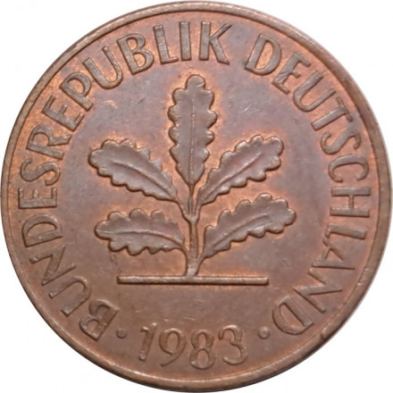 ФРГ 2 пфеннига 1983 год (J)