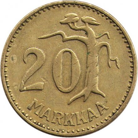 Финляндия 20 марок 1960 год