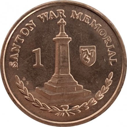 Остров Мэн 1 пенни 2016 год (&quot;AB&quot; на реверсе)
