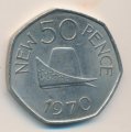 Гернси 50 новых пенсов 1970 год - Шляпа