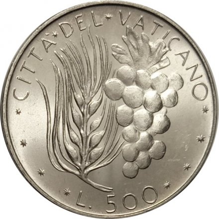 Ватикан 500 лир 1970 год - Папа Павел VI
