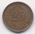 Финляндия 25 пенни 1940 год (медь)