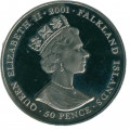 Фолклендские острова 50 пенсов 2001 год - История монет Великобритании. Эдуард IV