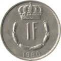 Люксембург 1 франк 1980 год