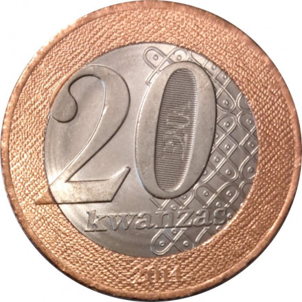 Ангола 20 кванза 2014 год - 351 год со дня смерти королевы Нйинги Мбанди UNC