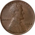 США 1 цент 1954 год - Авраам Линкольн (D)