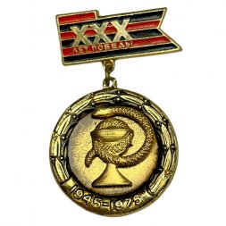 Значок 30 лет победы 1945 - 1975. Медицинская служба