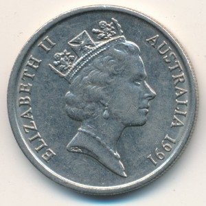 Австралия 10 центов 1991 год