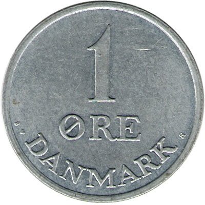 Дания 1 эре 1972 год