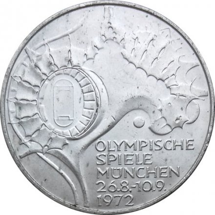 ФРГ 10 марок 1972 год - XX летние Олимпийские Игры, Мюнхен 1972 - Стадион (D)