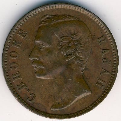 Саравак 1 цент 1870 год