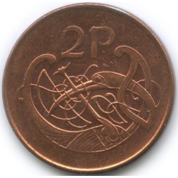 Монета Ирландия 2 пенса 1996 год