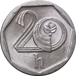 Чехия 20 геллеров 2001 год