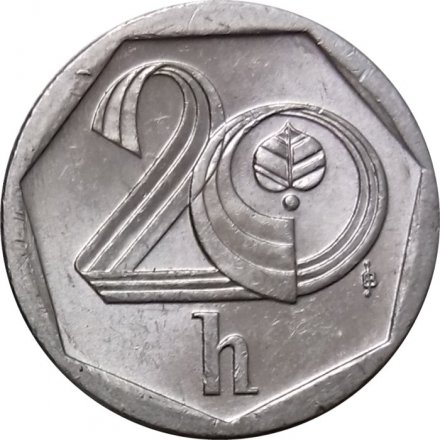 Чехия 20 геллеров 2001 год