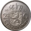 Нидерланды 2 1/2 гульдена 1980 год - Королева Юлиана