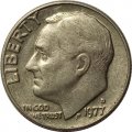 США 1 дайм (10 центов) 1977 год - Франклин Рузвельт (D)