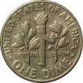 США 1 дайм (10 центов) 1977 год - Франклин Рузвельт (D)