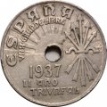Испания 25 сентимо 1937 год
