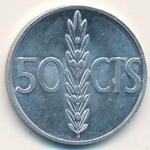 Испания 50 сентимо 1975 год