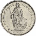 Швейцария 1/2 франка 1975 год