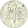 США 1 дайм (10 центов) 2010 год - Франклин Рузвельт (P)