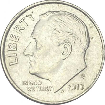 США 1 дайм (10 центов) 2010 год - Франклин Рузвельт (P)