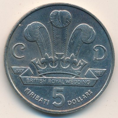 Кирибати 5 долларов 1981 год