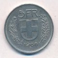 Швейцария 5 франков 1966 год