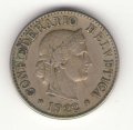 Швейцария 5 раппенов 1922 год