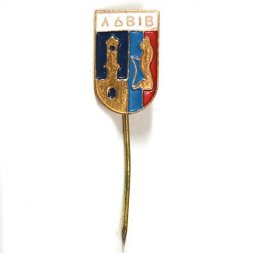 Значок-иголка Львов (Львiв). Герб (тип 1)