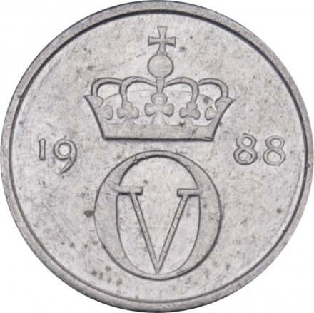 Норвегия 10 эре 1988 год - Король Улаф V