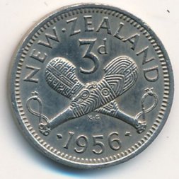 Новая Зеландия 3 пенса 1956 год