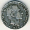 Филиппины 20 сентимо 1885 год