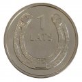 Латвия 1 лат 2010 год - Подкова (вверх)