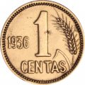 Литва 1 цент 1936 год