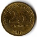 Филиппины 25 сентимо 2012 год