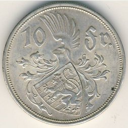 Люксембург 10 франков 1929 год