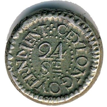 Цейлон 24 стивера 1805 год