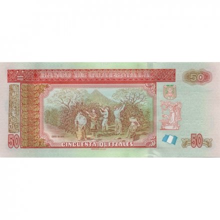 Гватемала 50 кетсаль 2013 год - Уборка кофе UNC