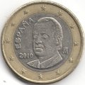 Испания 1 евро 2010 год