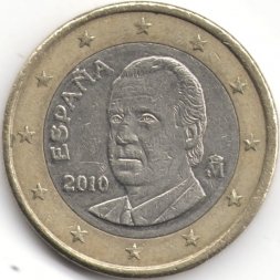 Испания 1 евро 2010 год