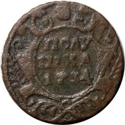 Полушка 1734 год Анна Иоанновна (1730 - 1740) - F+