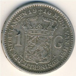 Нидерланды 1 гульден 1916 год