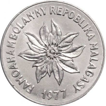 Мадагаскар 5 франков 1977 год