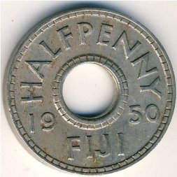 Фиджи 1/2 пенни 1950 год