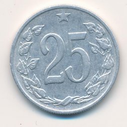 Чехословакия 25 геллеров 1964 год