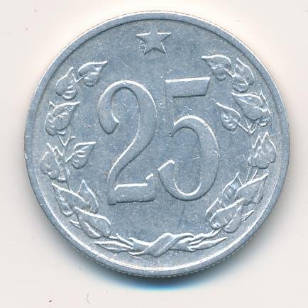 Чехословакия 25 геллеров 1964 год