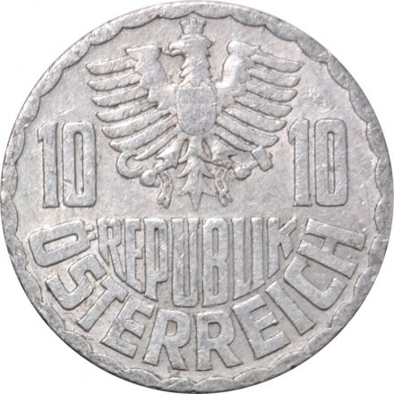 Австрия 10 грошей 1953 год