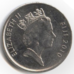 Монета Фиджи 10 центов 2010 год